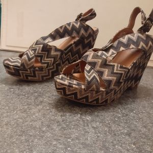 Wedge hippy heels
